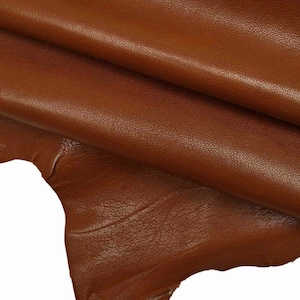 Pellame  morbido  marrone rosso corallo giallo ocra  grana naturale - pelle lucida capra pieno fiore morbida   B12544-VT La Garzarara