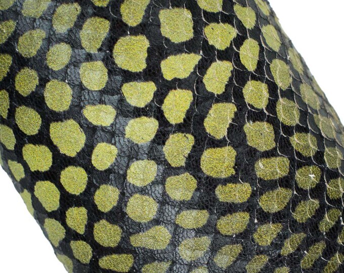 SNAKE textured leather skin, REPTILE pattern on semi glossy goatskin, python printed hide for carfters B19659-ST La Garzarara