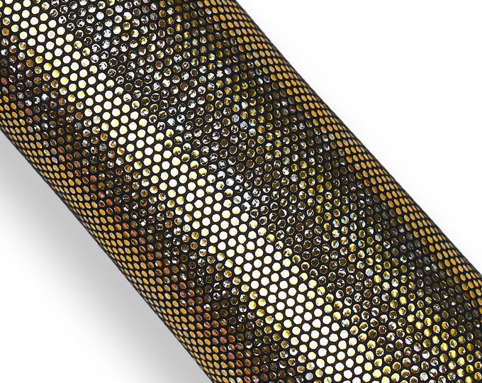 Metallic printed leather skin, textured goatskin, soft glossy skins 0.7-0.9 mm for diy projects B18351-MT(ST)   La Garzarara