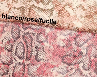 Multicolor python embossed leather hide, soft snake print leather skin for bags clutches accessories B13467-ST LaGarzarara