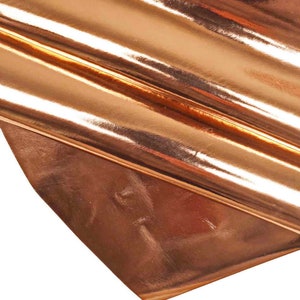 Pelle laminata specchio argento rosa metallizzata , pellame di vitello lucido metallizzato  B13662-MT La Garzarara