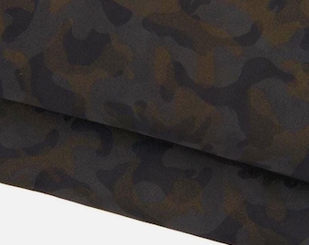 CAMOUFLAGE leather hide, camo print leather skin tone on tone, military pattern elegant, 1.2 - 1.3 mm B17320-MT(ST) LaGarzarara
