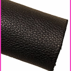 Pelle di NAPPA NERA perlata, pellame nappato nero morbido con perla, capra nera con grana stampata B14550-TB La Garzarara