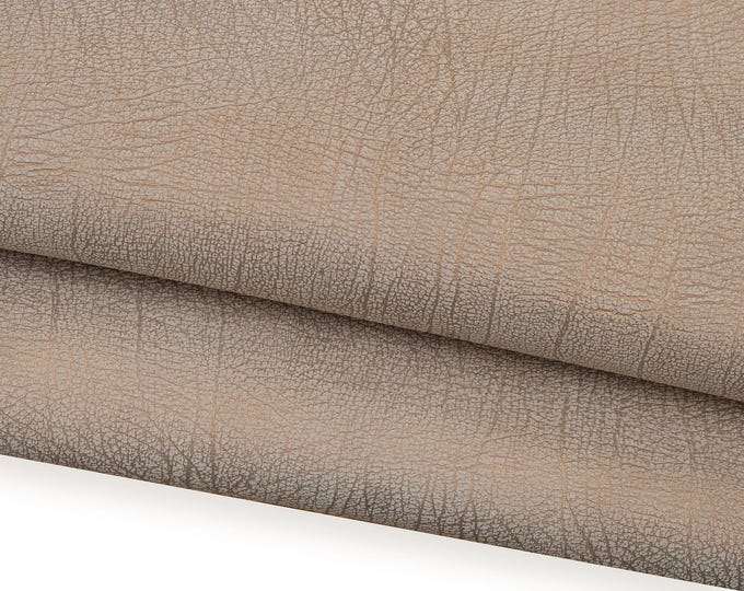 Beige gold ELEPHANT textured leather skin, calfskin animal print, soft metallic cowhide B18775-MT(ST) La Garzarara