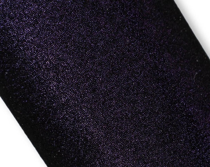Purple METALLIC leather skin, GLITTER finish on suede goatskin, bright sparkle soft material for jewelry   B19562-MT   La Garzarara
