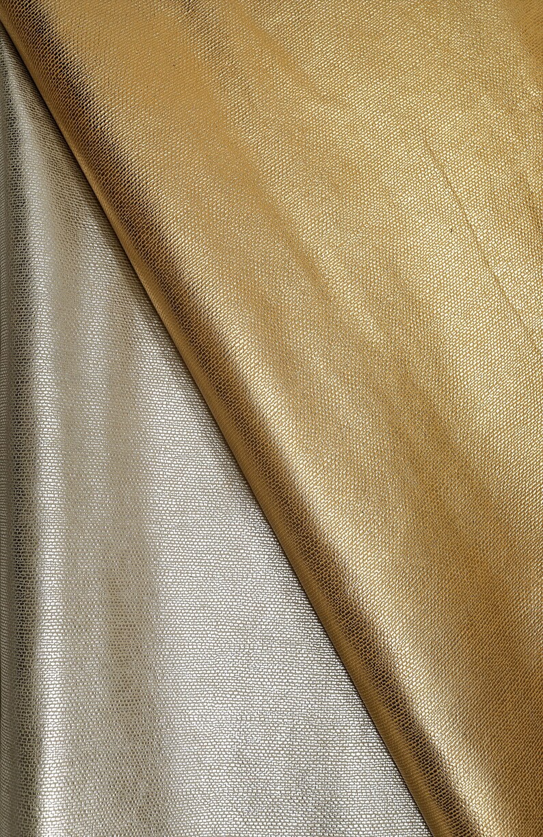 soft skin A5695-MT La Garzarara Italian leather laminated printed tejus suede hides available in two colors