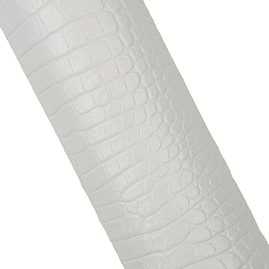 White CROCODILE embossed leather hide, alligator printed cowhide, top quality super SOFT calfskin B17987-ST La Garzarara
