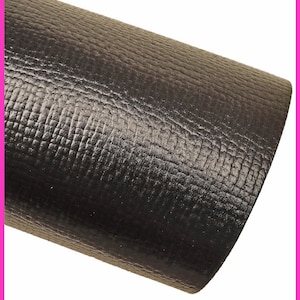 Pellame nero con GRANA stampata, vitello con trama simil-saffiano, pelle lucida, 1.5-1.7 mm B16110-TB La Garzarara