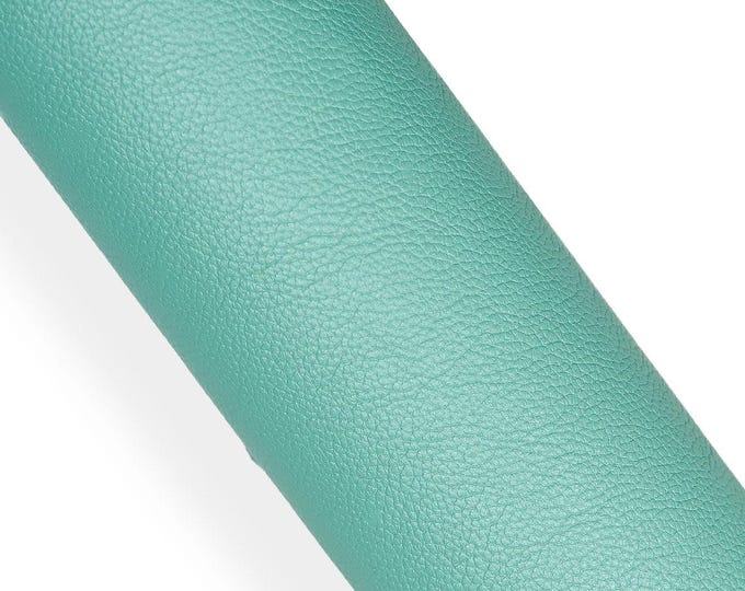 Turquoise tiny PEBBLE GRAIN printed cowhide, soft semi glossy leather hide, sporty calfskin for crafting, 1.4 - 1.5 mm B18238-TU LaGarzarara
