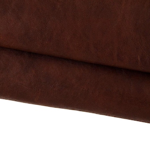 Vitello marrone concia VEGETALE, pelle sportiva naturale, pellame vintage effetto pull up 1.5 - 1.6 mm B17365-VT La Garzarara