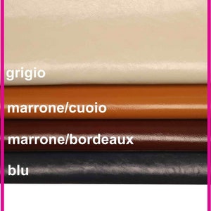 Pellame di vitello lucidissimo effetto vernice, pelle color grigio, blu, bordeaux, cuoio grana mossa effetto laccato B13972-TU La Garzarara