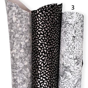Printed leather hides, leopard lizard letters crackle abstract, full hides available, goatskins and sheepskins B19238-ST La Garzarara image 3