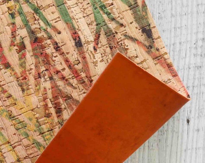 Textured Cork Leather | Patterned Precut Cork Sheets with Leather Backing | DIY Supplies for Crafts & Bags4x6"/ 8x10"/ 12x12" B929 Garzarara