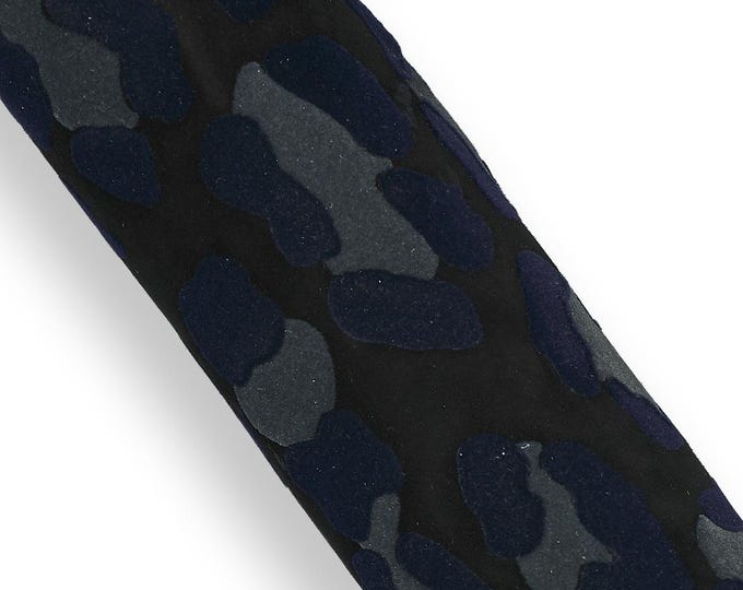 Animal printed leather skin, LEOPARD textured goatskin, FLOCK pattern on suede hide, ideal for crafting B18339-ST  La Garzarara