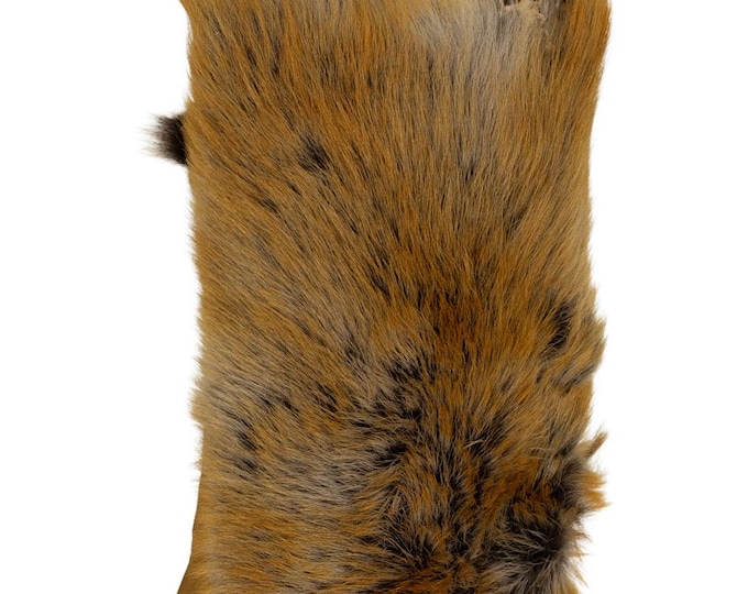 Brown/ beige shaded natural WOOL leather - SHEARLING hairy sheepskin,  straight hair , soft material for boots B19641-MNT La Garzarara