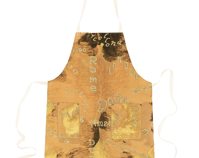 Stylish Unisex Apron in Hair On Leather - Handcrafted Gift Idea