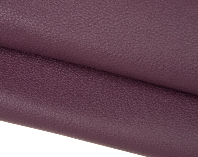 Purple PEBBLE GRAIN printed leather hide, sporty soft cowhide, calfskin for crafting 1.4 -1.5 mm B17761-VT     La Garzarara