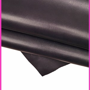 Pellame lucido viola per borse, vitello pieno fiore alta qualità, pelle rigida colore tinta unita, 1.7 - 2.0 mm B15115-TU La Garzarara