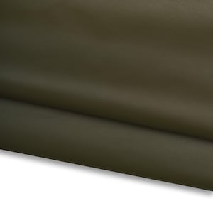 Pelle verde kaki, pellame NAPPA liscio morbido, vitello pieno fiore setoso per artigiani B17622-TU La Garzarara