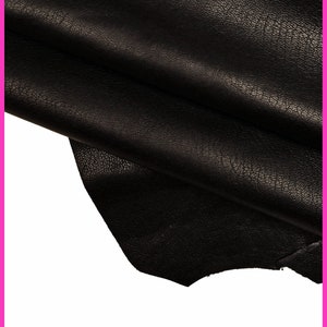 PELLAME NERO con grana piccola, capra nera effetto stropicciato, pelle morbida lucida e sportiva B14195-TB La Garzarara