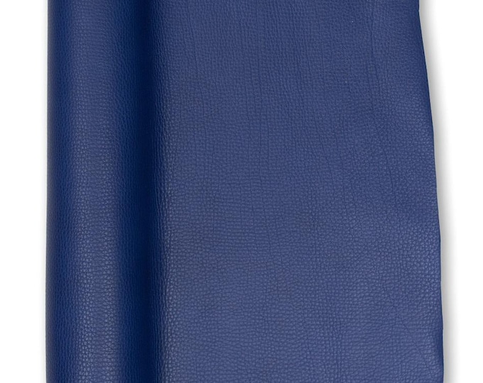 Pebble GRAIN printed leather hide, red/blue soft semi glossy cowhide, SPORTY thick calfskin for crafting B19252-TU La Garzarara