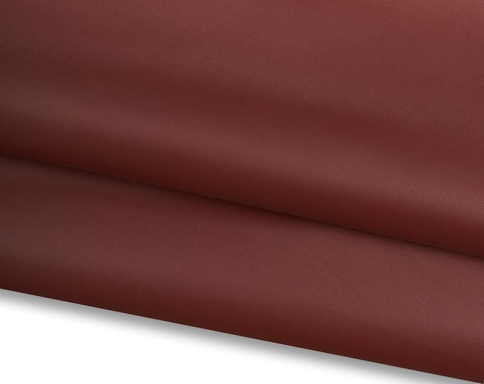 Brick red leather skin, smooth super soft lambskin NAPPA, silky sheepskin for garments B17624-TU La Garzarara