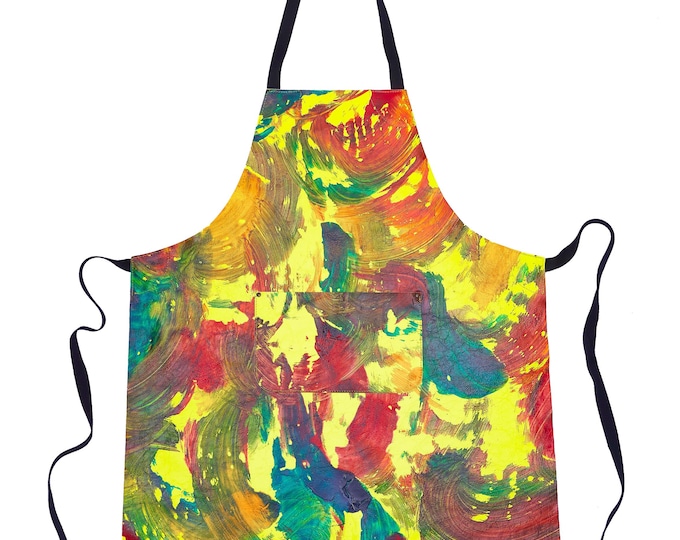 One-of-a-Kind Leather Apron – Hand-Painted & Unisex for All Artists!
