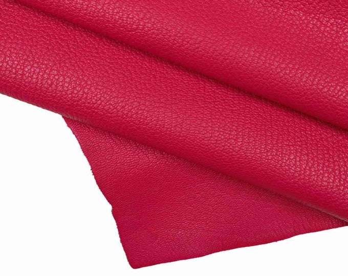 Fuchsia pebbled goat skin, NATURAL PEBBLE grain goatskin, fuxia soft grained goat hides B14165-TU La Garzarara