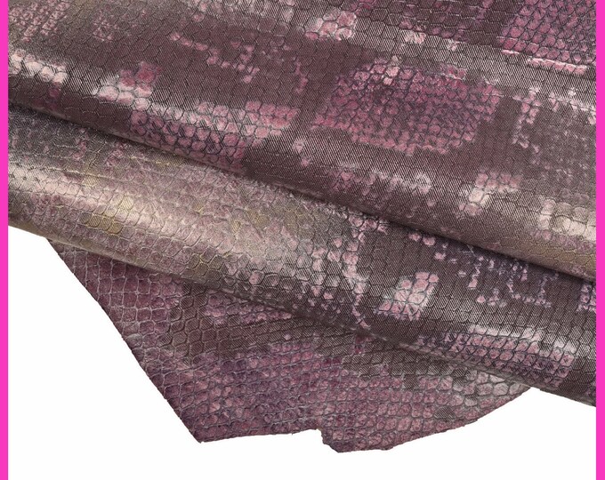 Reptile Printed Glossy Hide - Purple Python Texture B15483-ST La Garzarara