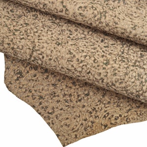 PELLE stampa BAROCCA metallizzata - pellame camoscio stampato in vari colori - capra scamosciata laminata incisa B11692-MT(st) La Garzarara