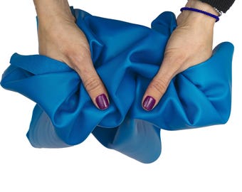 Light blue thin NAPPA leather hide, smooth soft lambskin for garments and hobbyists B17606-TU La Garzarara