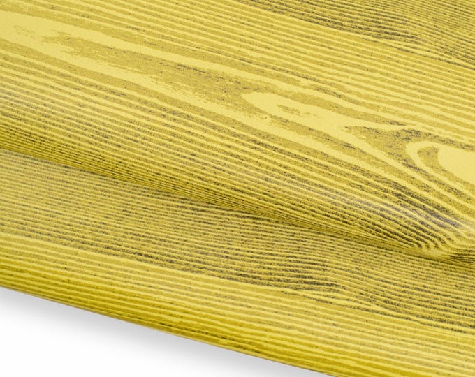 Yellow embossed leather skin, CORTEX printed sheepskin, very soft lambskin 0.6-0.7 mm, for hobbyists B18981-ST   La Garzarara