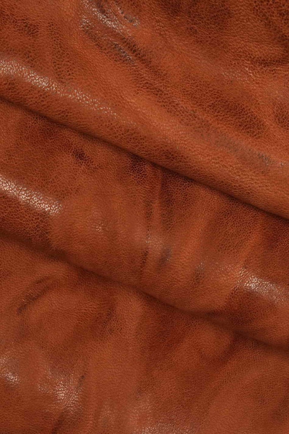 Aged Nappa Skin, Vintage Washed Sheep Leather, Distressed Crinkled