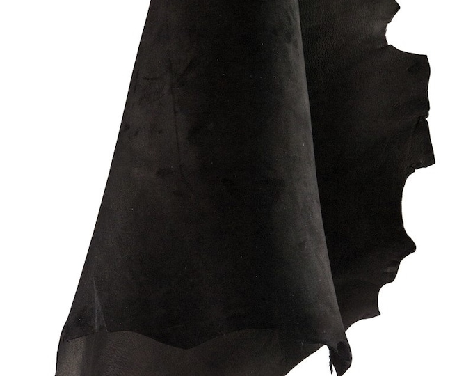 Black SUEDE leather skin, classic soft suede goatskin, good writing effect, 0.7 0.9 mm B16429-TB La Garzarara