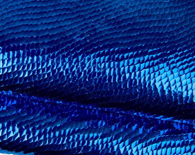 REPTILE printed leather skin, green, fuchsia, blue metallic python snakeskin, GLOSSY elegant hide B18023-MT(st) La Garzarara