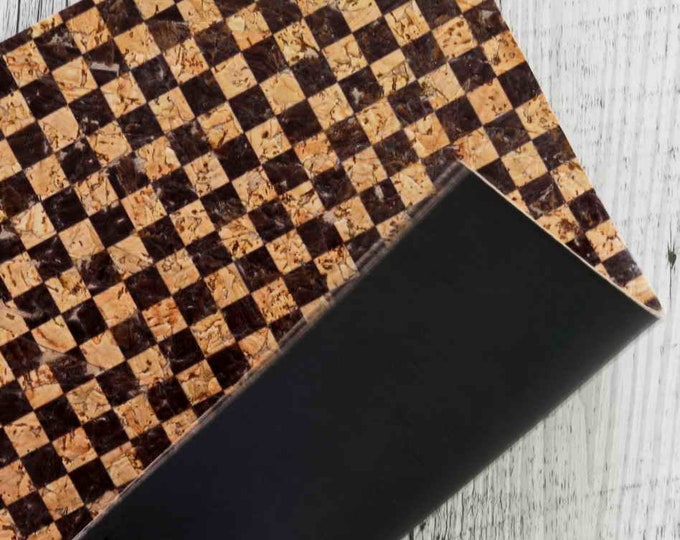 Patterned Cork Leather | Precut Textured Cork with Leather Backing | Crafting & Handmade Accessories  4x6" / 8x10" /12x12" B948 La Garzarara