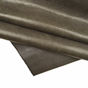 Pellame spessore alto GRIGIO sportivo, vitello vintage con grana, pelle lucida morbida, 1.3-1.4 mm B16354-VT La Garzarara