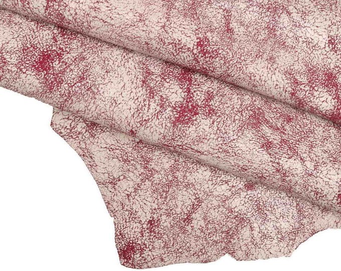 Pink, violet, blue, black metallic goatskins, CRACKLE distressed goat skins, crackled glitter leather hides B13958-ST  La Garzarara