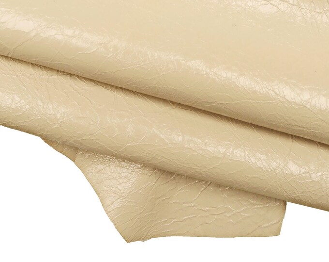 Thin leather skin, wrinkled sporty goatskin, soft distressed goatskin glossy hide b14880-tu