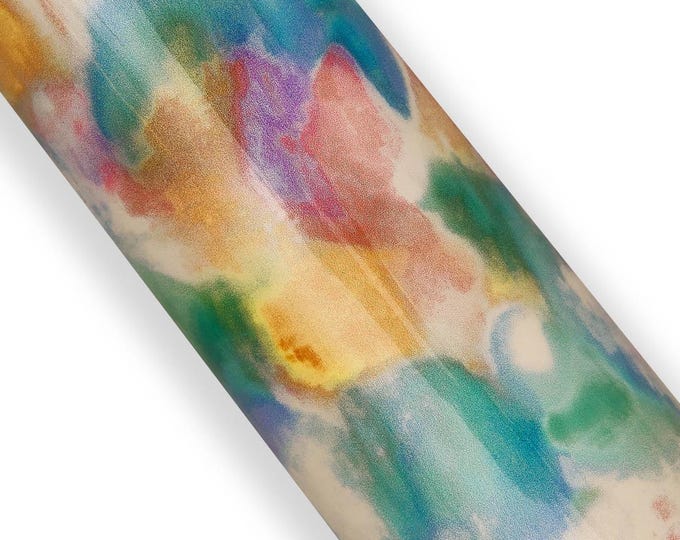 MULTICOLOR PATENT leather hide, glossy printed cowhide, colorful soft calfskin for diy projects B18045-ST La Garzarara