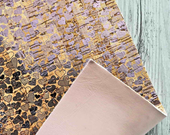 Textured Cork Leather | Patterned Precut Cork Sheets with Leather Backing | DIY Supplies for Crafts & Bags  B867 La Garzarara