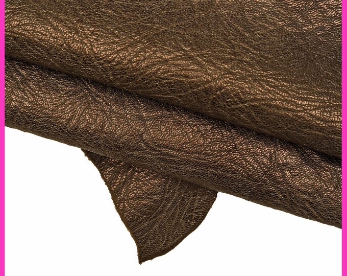 Wrinkled leather skin, reddish brown soft goatskin, sporty hide B15495-MT(ST) La Garzarara