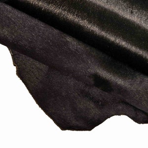 Pelle di cavallino nera metallizzata oro, pellame di vitello nero vintage    B14206-CV   La Garzarara
