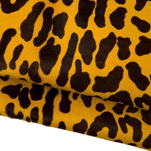 Piel de potro con estampado de leopardo amarillo, piel de potro con estampado de guepardo para manualidades B18380-CV La Garzarara