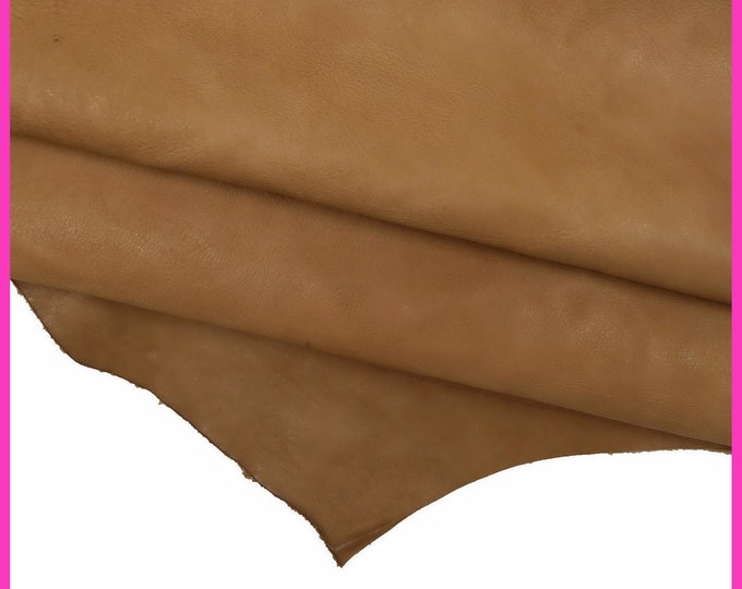 Sandy Tan Washed Leather – Light Brown Sporty Calfskin, Rigid Pull-Up with Unique Shading SKU B15970-VT La Garzarara