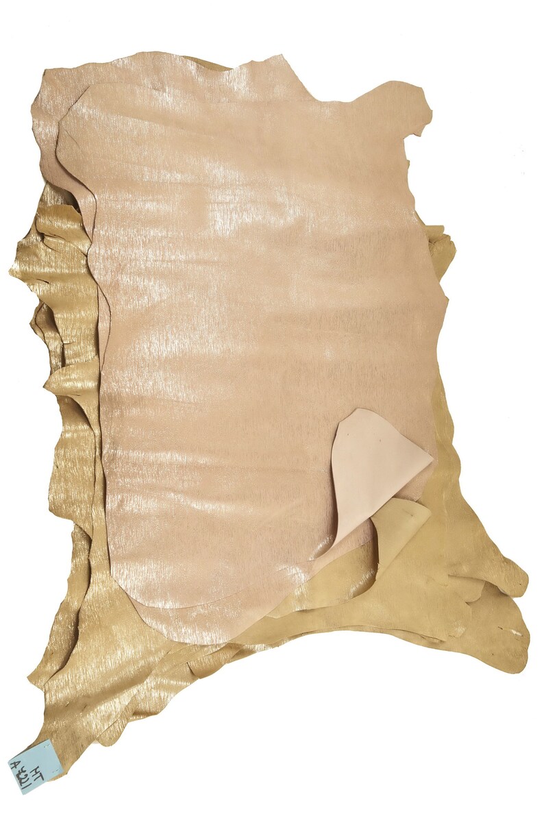 Italian Leather Suede Hides With a Platinum Laminated Fabric Etsy
