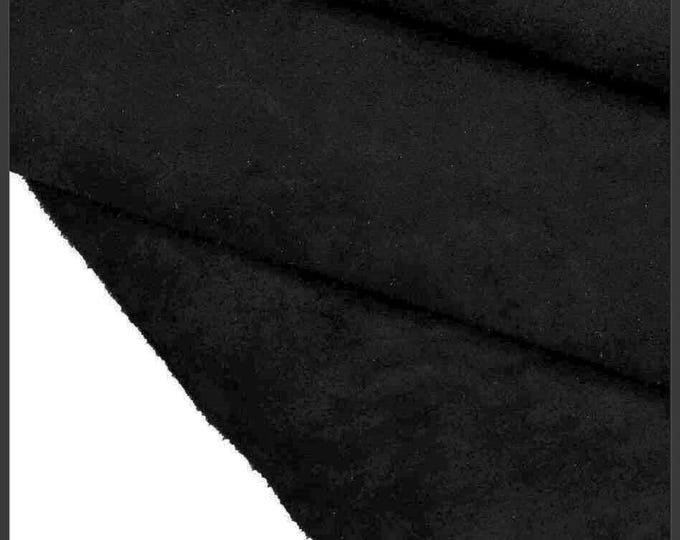 Black SUEDE CALFSKIN, sporty soft suede leathetr skin, good writing effect, cowhide 1.1 - 1.3 mm for crafting B13613-TB La Garzarara