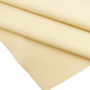 Pellame grana dollaro colore panna- pelle vitello stampata morbidissima  B12550-VT La Garzarara