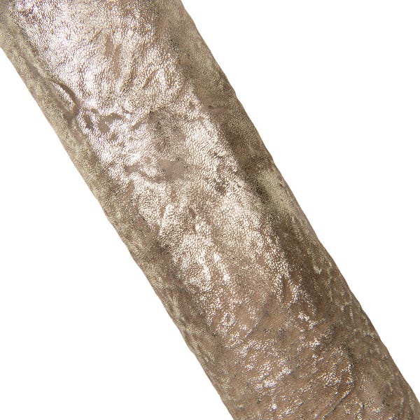 COURO ESPORTIVO LAMINADO, TURQUESA DE CABRA LAVADA E ENRUGADA COM LAMINAÇÃO DE PLATINA, FERRAGENS MACIAS PARA HOBBYISTAS B18207-MT La Garzarara