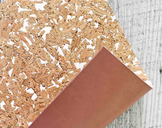 Printed Cork Leather Sheets | Precut Patterned Cork with Leather Backing | DIY Crafting & Jewelry Making B916 La Garzarara